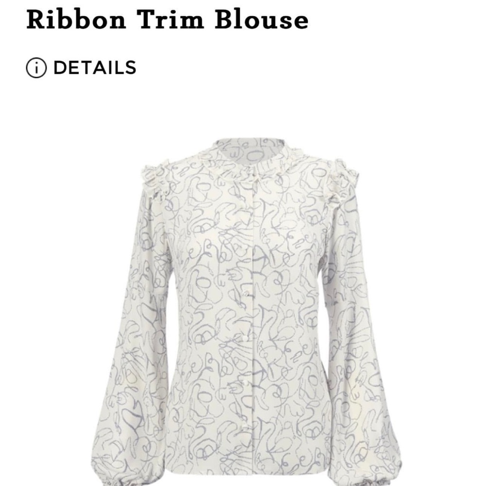 Cabi Ribbon Trim Blouse -Medium , NWOT only used as a sample